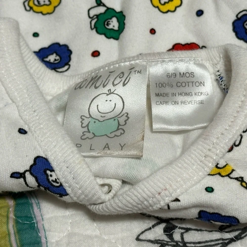 Colorful Lion Print Baby Onesie & Booties